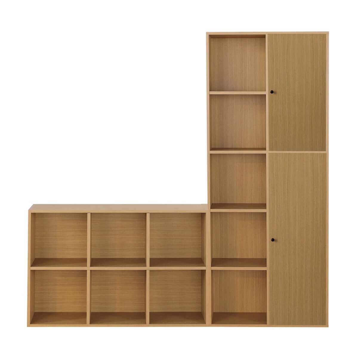 マルチ本棚 + ウッド扉セット (リブリー1870/リブリー1170/2SW/3SW LBR