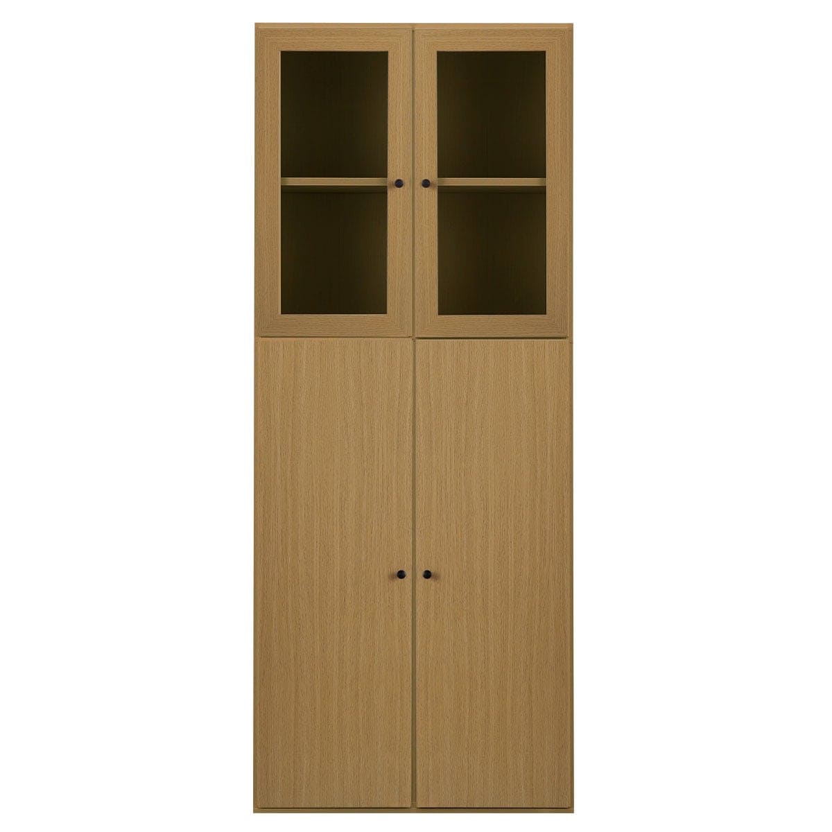 マルチ本棚＋ガラス扉＋ウッド扉セット(リブリー1870+2SG2枚+3SW2枚