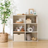 カラーボックスNカラボレギュラー2連6マス ホワイトウォッシュ