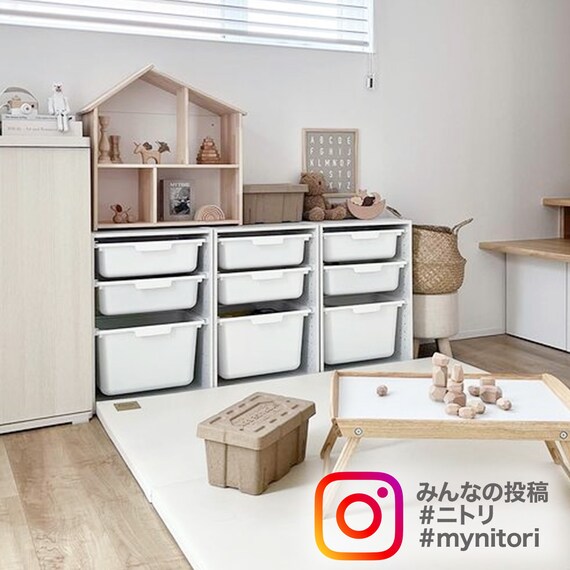 連結できるNカラボ 扉付き 4段(ライトブラウン) 13枚目画像