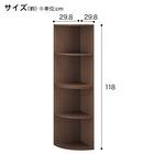 連結できるNカラボ コーナー 4段(ミドルブラウン) 2枚目画像