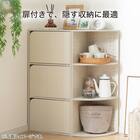 連結できるNカラボ 扉付き 4段(ブラック) 5枚目画像