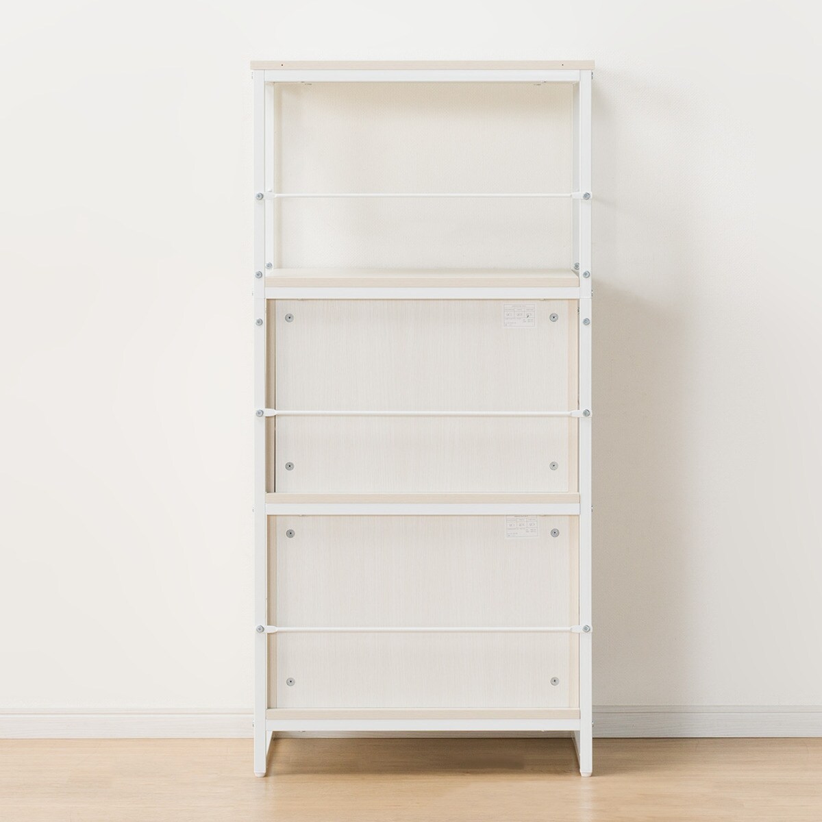 シェルフ ファルセット(シェルフ1259 WH/ガラスキャビネット36 WH