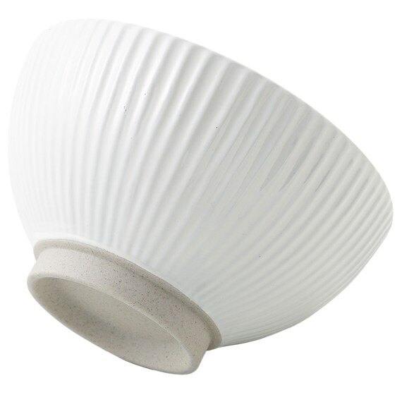 飯碗 白縦引き 4枚目画像