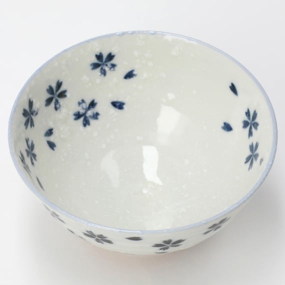 飯碗(桜舞 青 美濃焼) 5枚目画像