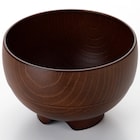 重ねて綺麗な汁椀(L ダークブラウン) 1枚目画像
