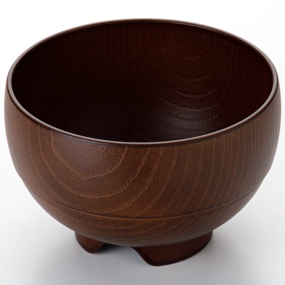 重ねて綺麗な汁椀(L ダークブラウン) 1枚目画像