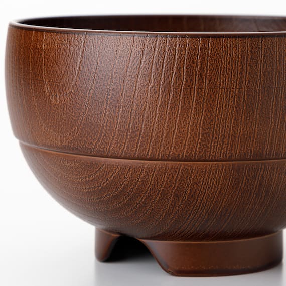重ねて綺麗な汁椀(L ダークブラウン) 5枚目画像