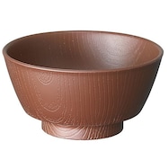 木目 持ちやすい汁碗(ブラウン)