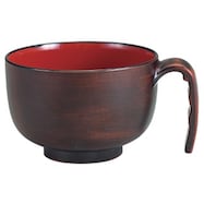 取っ手付汁椀(ブラウン)
