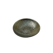 【緑吹天目】 丸皿