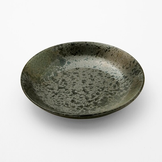 皿 17cm (緑吹天目 MT-59) 1枚目画像