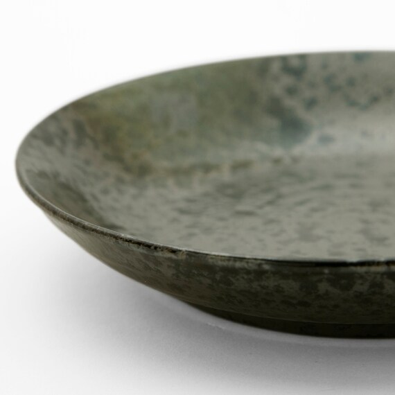 皿 17cm (緑吹天目 MT-59) 4枚目画像