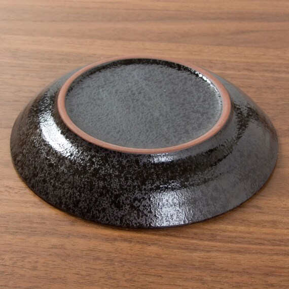 皿 17cm (緑吹天目 MT-59) 6枚目画像