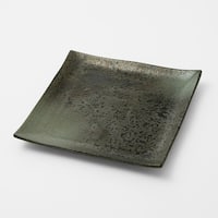 角皿 22cm (緑吹天目 MT-151)