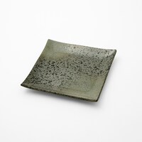 角皿 15cm (緑吹天目 MT-153)