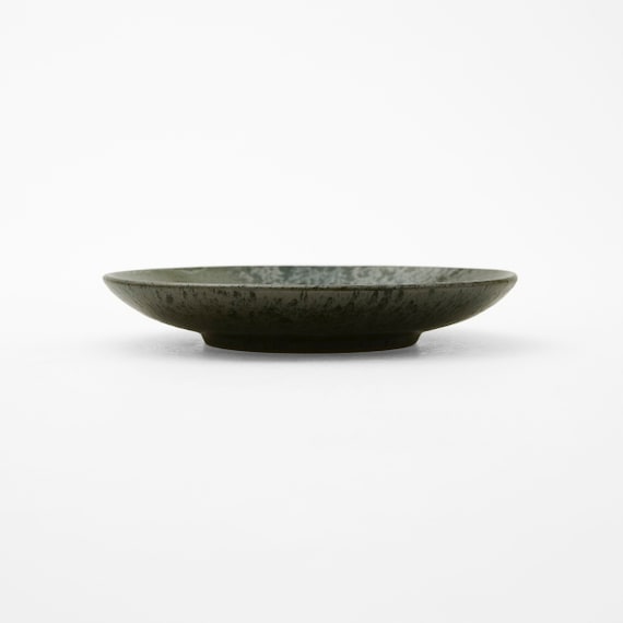 皿 14cm (緑吹天目 MT-161) 2枚目画像