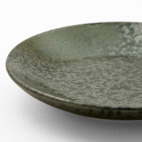 皿 14cm (緑吹天目 MT-161) 4枚目画像