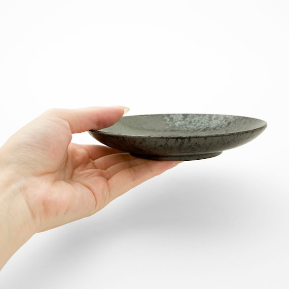 皿 14cm (緑吹天目 MT-161) 5枚目画像