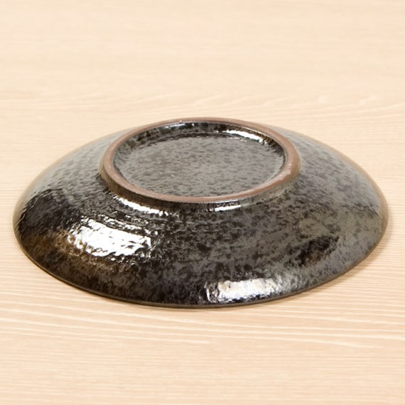 皿 14cm (緑吹天目 MT-161) 6枚目画像