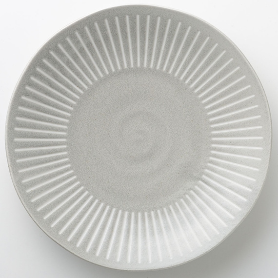 23cm軽量大皿 グレー(撥水十草) 3枚目画像