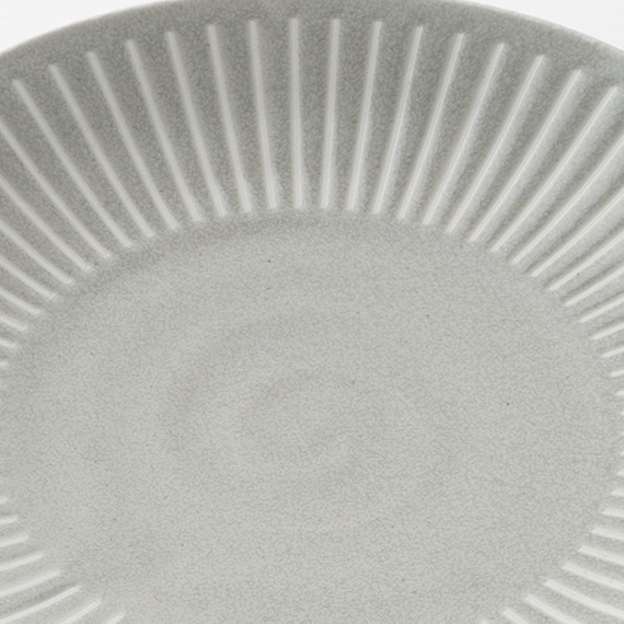 23cm軽量大皿 グレー(撥水十草) 7枚目画像
