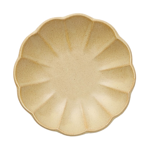 丸型豆皿(しのぎ 黄釉) 3枚目画像