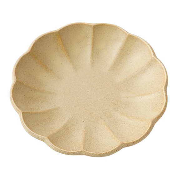 丸型豆皿(しのぎ 黄釉) 4枚目画像