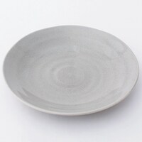 超軽量丸皿　カル：エクレ 18cm(銀灰釉)