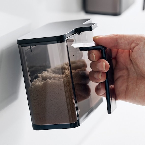 マグネット調味料ストッカー(MS444 ブラック) 1枚目画像