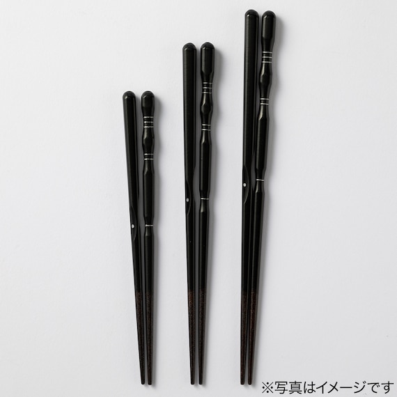 持ち方矯正3点支持箸(ブラック 21cm) 10枚目画像