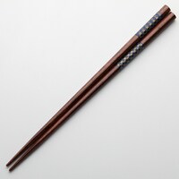 持ちやすい八角箸(市松織 ネイビー 23cm)