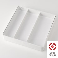 縦横伸縮整理に便利なカトラリートレー ホワイト (Nブラン)