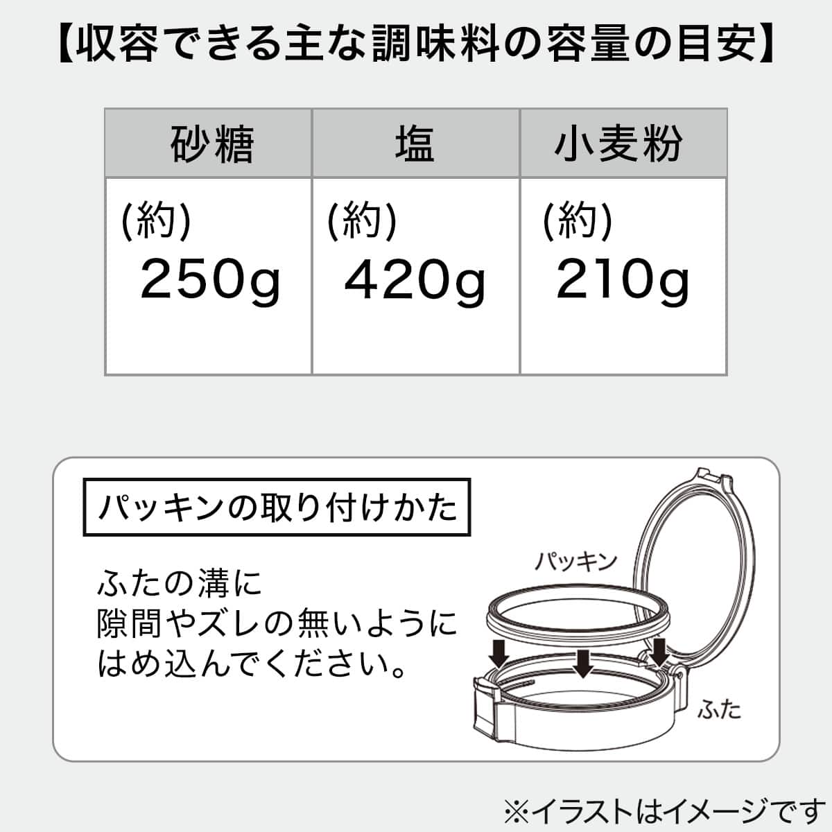 2WAYワンプッシュキャニスター 小ふた 390mL | ニトリネット【公式