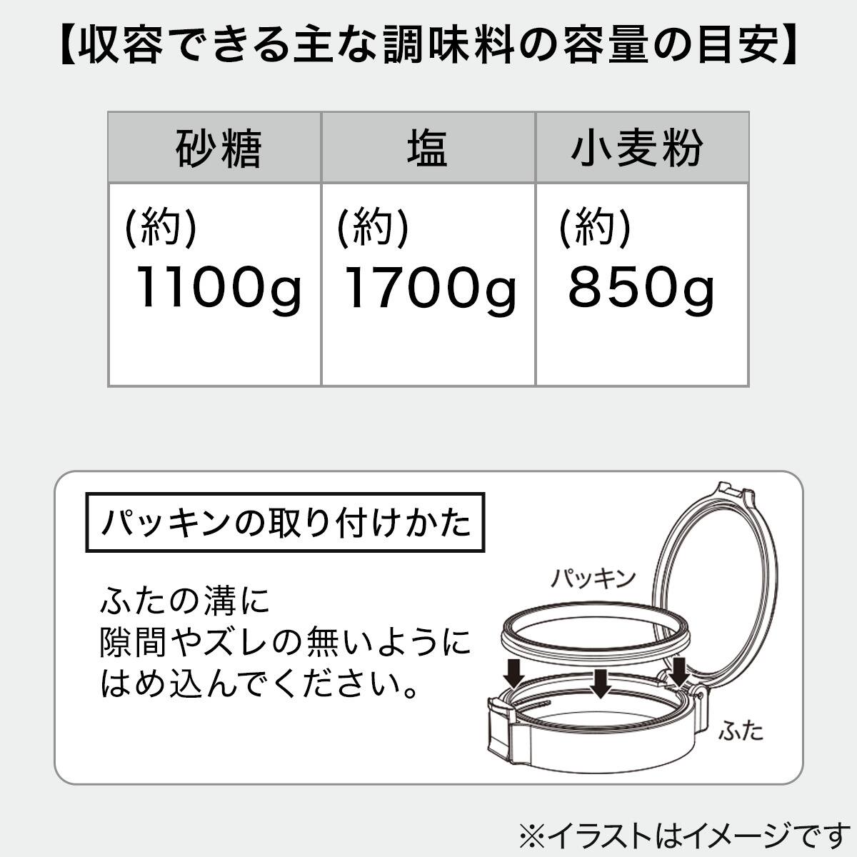 2WAYワンプッシュキャニスター 中ふた 1500mL | ニトリネット【公式