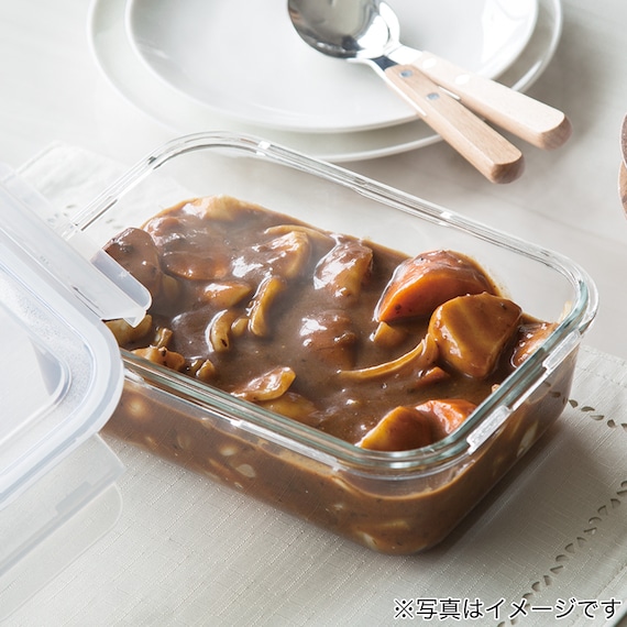 耐熱ガラス保存容器 正方形(1170mL) 9枚目画像
