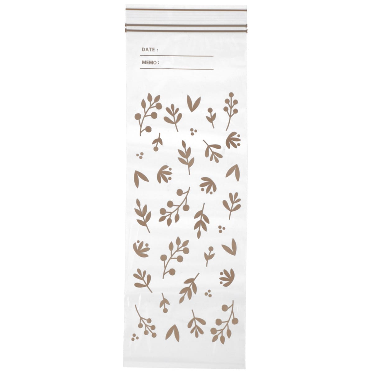 【ニトリ】フリーザーバッグ ダブルジッパー マチ無し ロングサイズ 24枚入 リーフ(TW-384)通販~イメージ画像1~