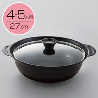 IH・ガス火 ふきこぼれにくい卓上鍋(ビミ 27cm)