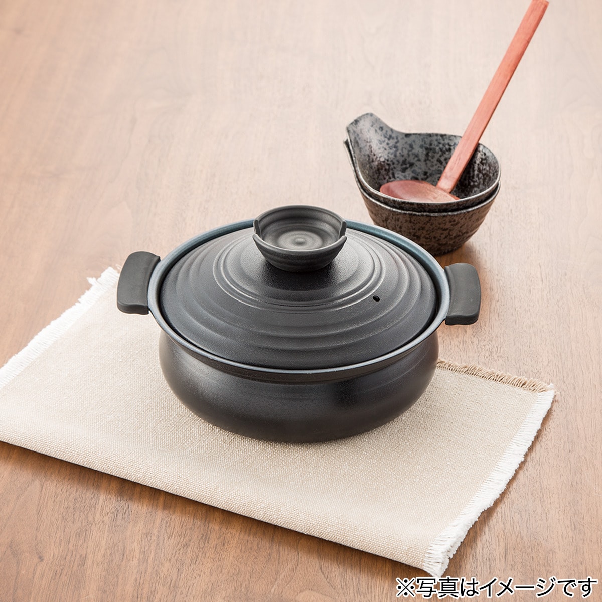 IH軽量土鍋風卓上鍋(18cm ブラック)通販 | ニトリネット【公式】 家具・インテリア通販