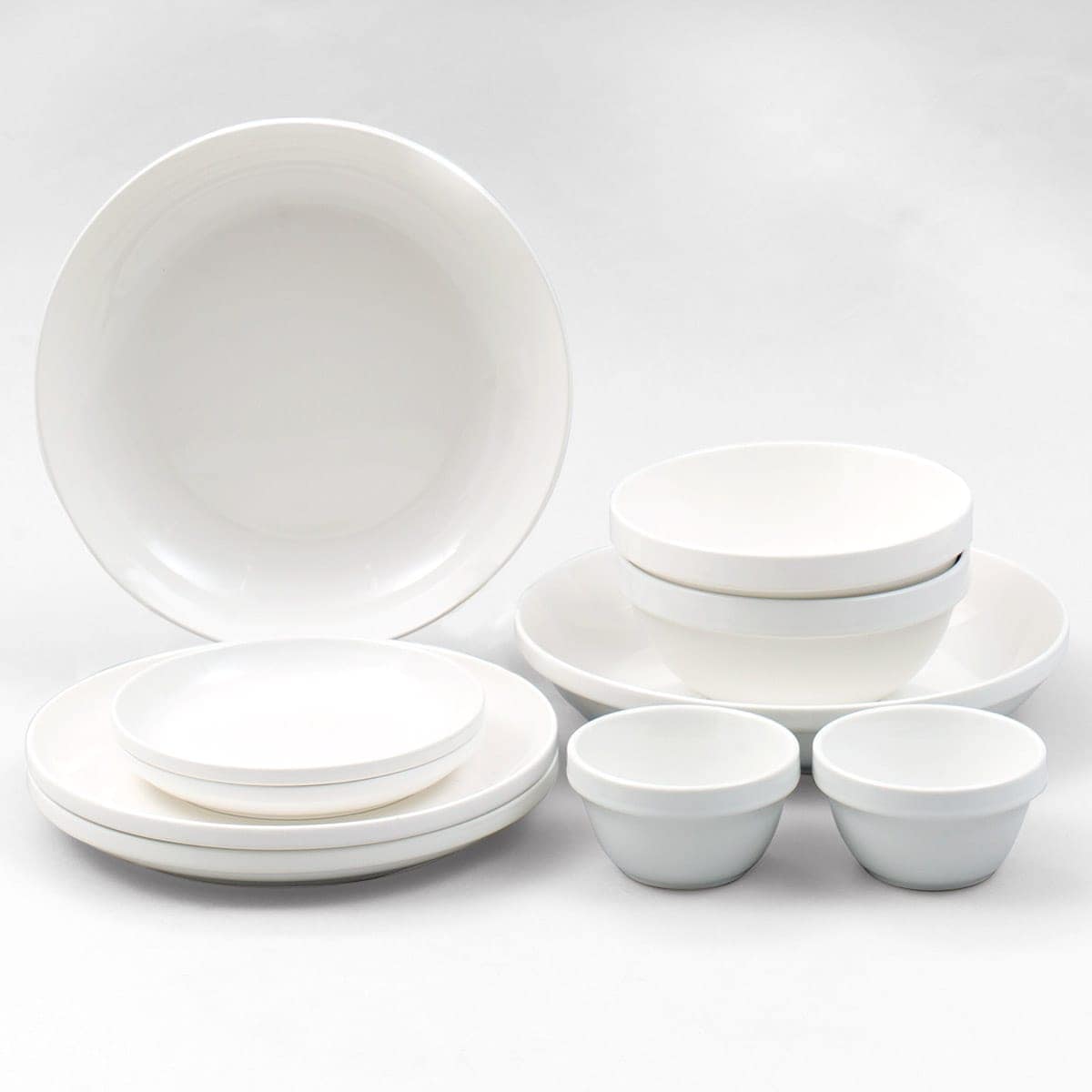 綺麗にスタッキングできるお皿 DAY Valueシリーズ ホワイト色5種10点セット通販 | ニトリネット【公式】 家具・インテリア通販