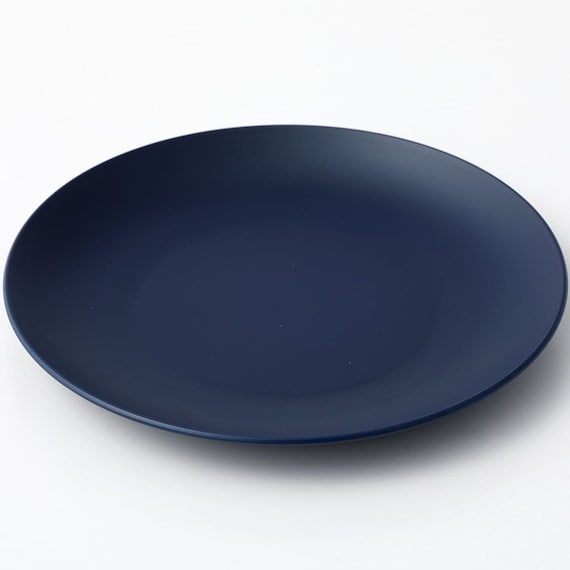 楽に洗える両面撥水 丸プレート(18cm ネイビー) 1枚目画像