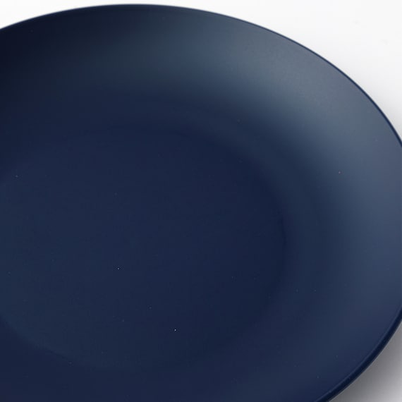 楽に洗える両面撥水 丸プレート(18cm ネイビー) 8枚目画像