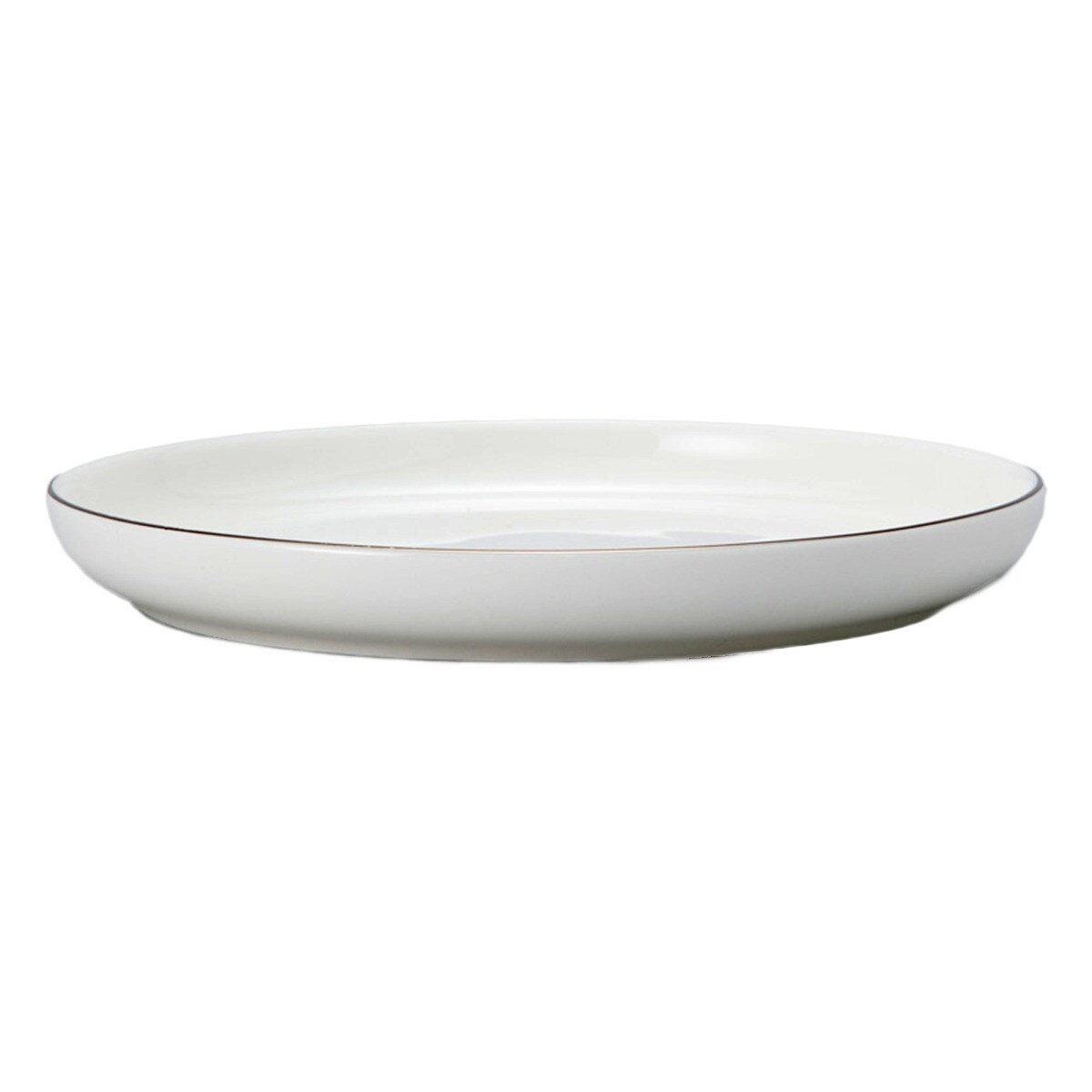 ボーンチャイナ 丸皿(シルバーライン 18cm BC013) | ニトリ