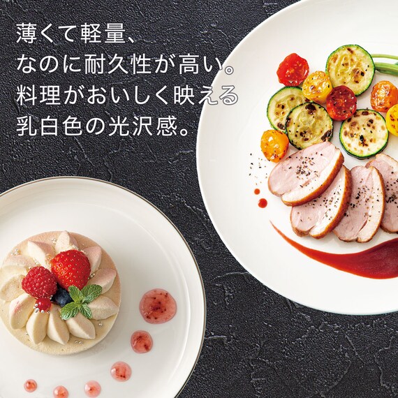 ボーンチャイナ 丸皿(シルバーライン 24cm BC013) 2枚目画像