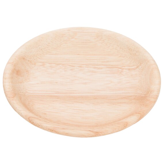 木製丸皿(ラバー 12cm VD) 1枚目画像