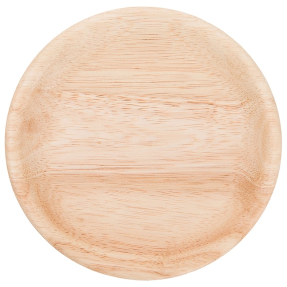 木製丸皿(ラバー 12cm VD) 4枚目画像