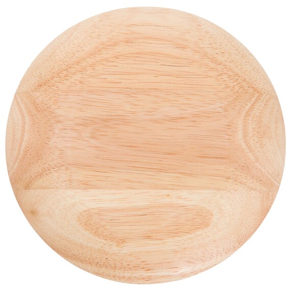 木製丸皿(ラバー 12cm VD) 5枚目画像