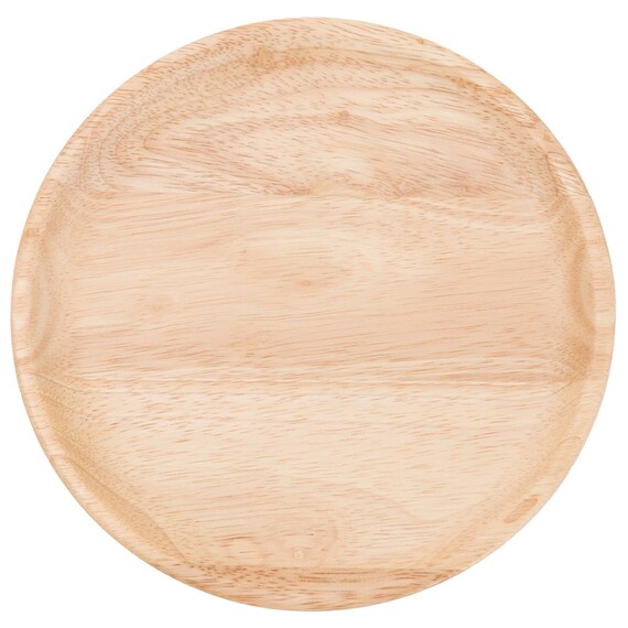 木製丸皿(ラバー 18cm VD) 4枚目画像