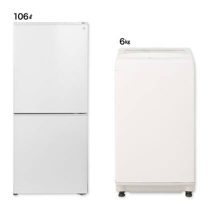 家電2点セット 冷蔵庫106l 洗濯機6kg ホワイト通販 ニトリネット 公式 家具 インテリア通販