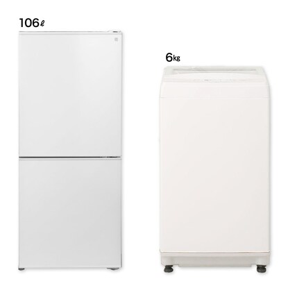 家電2点セット 冷蔵庫106l 洗濯機6kg ホワイト通販 ニトリネット 公式 家具 インテリア通販